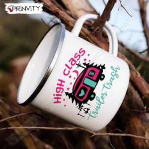 High Class Trailer Trash Camping 12oz Camping Cup RV Park Campsite Gifts For Camping Lover Prinvity HD009 3