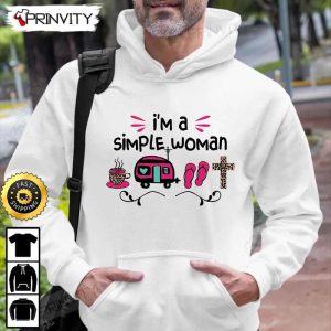 Im A Simple Woman Camping T Shirt RV Park Campsite Gifts For Camping Lover Unisex Hoodie Sweatshirt Long Sleeve Prinvity HD010 4