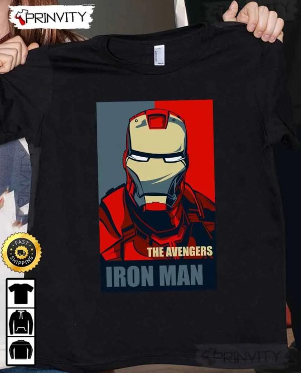 Iron Man The Avengers Marvel T-Shirt, Tony Stark Supper Hero, Unisex Hoodie, Sweatshirt, Long Sleeve – Prinvity