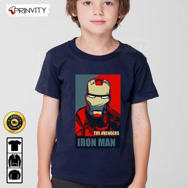 Iron Man The Avengers Marvel T-Shirt, Tony Stark Supper Hero, Unisex Hoodie, Sweatshirt, Long Sleeve – Prinvity