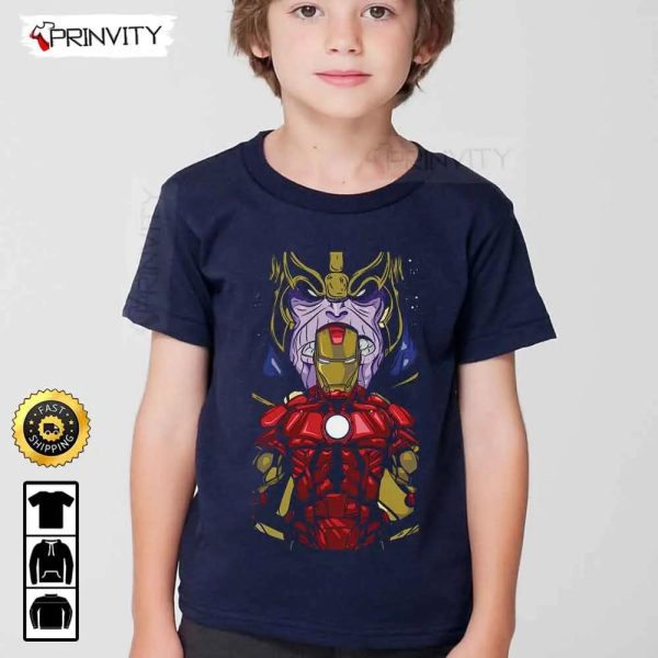 Iron Man Tony Stark And Thanos Marvel T-Shirt, The Avengers Supper Hero, Unisex Hoodie, Sweatshirt, Long Sleeve – Prinvity