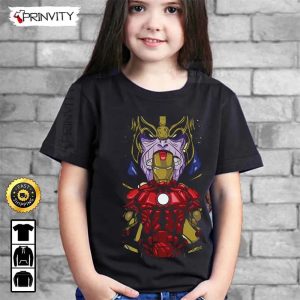 Iron Man Tony Stark And Thanos Marvel T Shirt The Avengers Supper Hero Unisex Hoodie Sweatshirt Long Sleeve Prinvity HD005 4