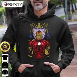 Iron Man Tony Stark And Thanos Marvel T Shirt The Avengers Supper Hero Unisex Hoodie Sweatshirt Long Sleeve Prinvity HD005 6
