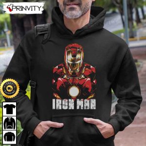 Iron Man Tony Stark Marvel T Shirt The Avengers Supper Hero Unisex Hoodie Sweatshirt Long Sleeve Prinvity HD004 6