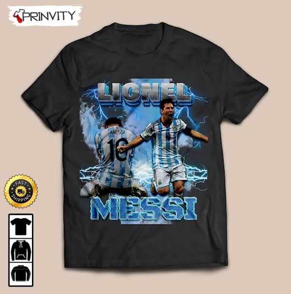 Lionel Messi Argentina Qatar World Cup 2022 Champion T-Shirt, Best Player WC 2022, Unisex Hoodie, Sweatshirt, Long Sleeve -Prinvity