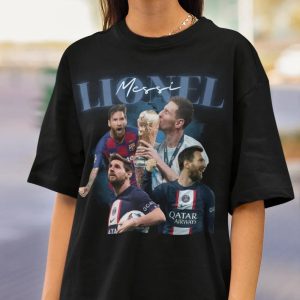 Lionel Messi History Qatar World Cup 2022 Champion T Shirt Legends Goats Best Player WC 2022 Argentina Unisex Hoodie Sweatshirt Long Sleeve Prinvity 2