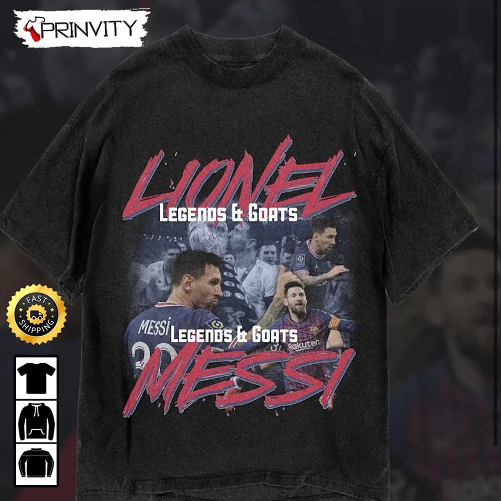 Lionel Messi Legends & Goats Qatar World Cup 2022 Champion T-Shirt, Best Player WC 2022, M10 Argentina, Unisex Hoodie, Sweatshirt, Long Sleeve - Prinvity