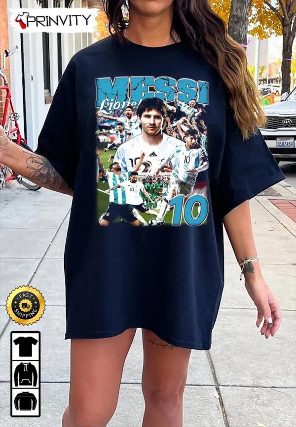 Lionel Messi M10 Argentina Qatar World Cup 2022 Champion T-Shirt, Legends & Goats, Best Player World Cup 2022, Unisex Hoodie, Sweatshirt, Long Sleeve – Prinvity