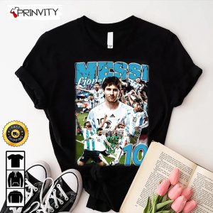Lionel Messi M10 Argentina Quatar World Cup 2022 Champion T Shirt Legends Goats Best Player WC 2022 Unisex Hoodie Sweatshirt Long Sleeve Prinvity 2