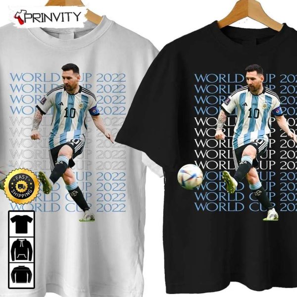 Lionel Messi M10 Qatar World Cup 2022 Champion T-Shirt, Legends & Goats, Best Player WC 2022, Argentina, Unisex Hoodie, Sweatshirt, Long Sleeve – Prinvity