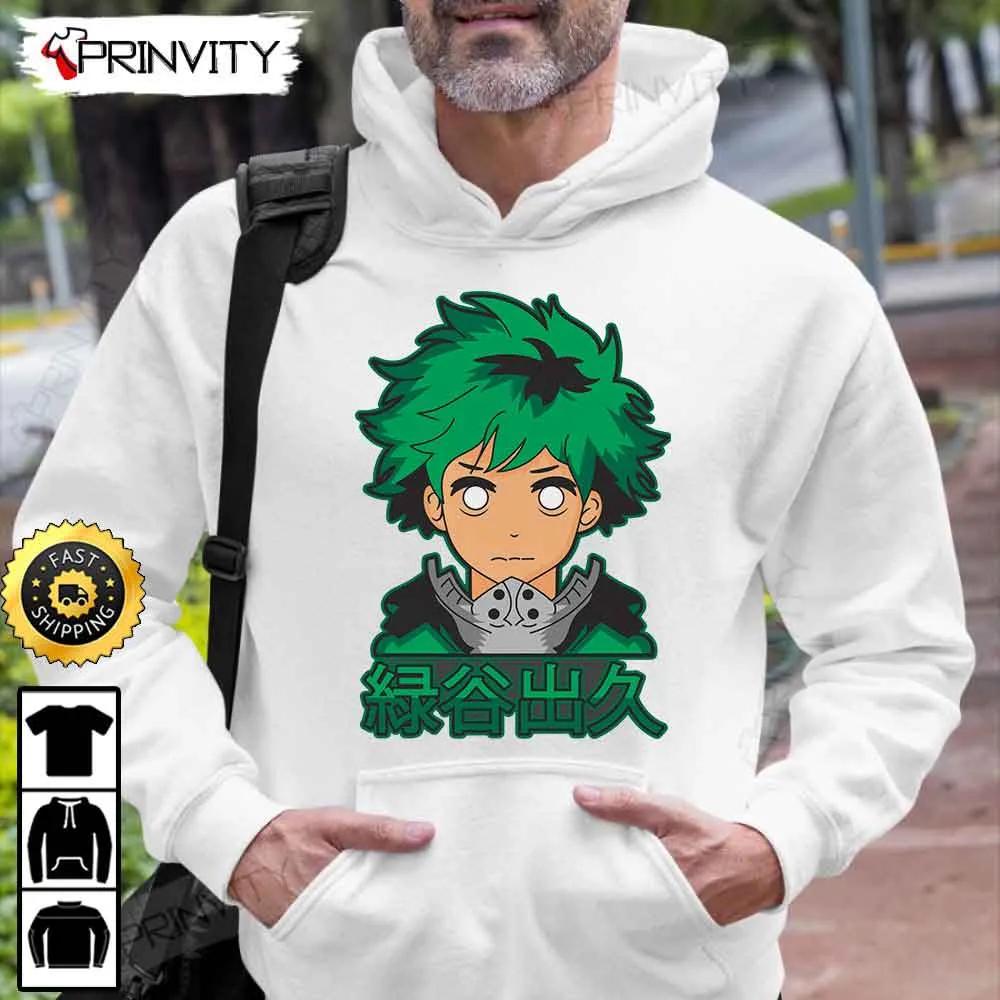 My Hero Academia Manga Deku T-Shirt, Hero Academia Anime Manga Series, Bakugou, Uraraka, All Might, Unisex Hoodie, Sweatshirt, Long Sleeve - Prinvity My Hero Academia Manga Deku T-Shirt, Hero Academia Anime Manga Series, Bakugou, Uraraka, All Might, Unisex Hoodie, Sweatshirt, Long Sleeve - Prinvity