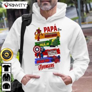 Papa Marvel The Avengers Favorito T Shirt Supper Hero Unisex Hoodie Sweatshirt Long Sleeve Prinvity HD009 5