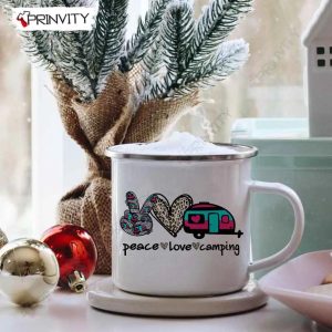 Peace Love Camping 12oz Camping Cup RV Park Campsite Gifts For Camping Lover Prinvity HD013 4