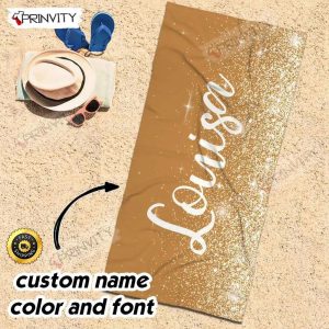 Personalized Beach Towel Custom Name Background And Font Best Beach Towel For Quick Drying And Comfort Prinvity HD20128 2