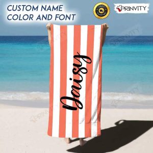 Personalized Beach Towel Custom Name Background And Font Best Beach Towel For Quick Drying And Comfort Prinvity HD22592 3