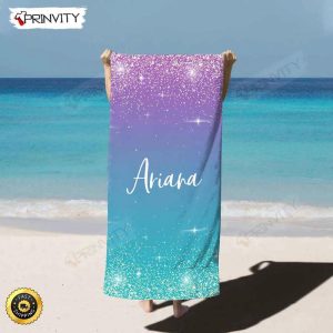 Personalized Beach Towel Custom Name Background And Font Best Beach Towel For Quick Drying And Comfort Prinvity HD37512 2
