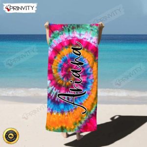 Personalized Beach Towel Custom Name Background And Font Best Beach Towel For Quick Drying And Comfort Prinvity HD50731 2
