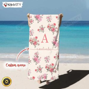 Personalized Beach Towel Custom Name Background And Font Best Beach Towel For Quick Drying And Comfort Prinvity HD52077 2