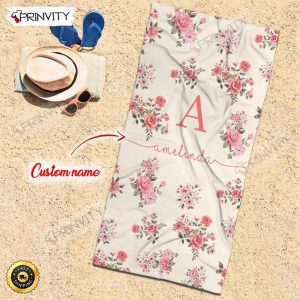 Personalized Beach Towel Custom Name Background And Font Best Beach Towel For Quick Drying And Comfort Prinvity HD52077 3