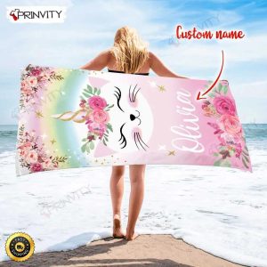Personalized Beach Towel Custom Name Background And Font Best Beach Towel For Quick Drying And Comfort Prinvity HD55650 1