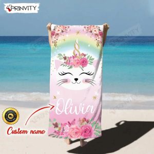 Personalized Beach Towel Custom Name Background And Font Best Beach Towel For Quick Drying And Comfort Prinvity HD55650 2