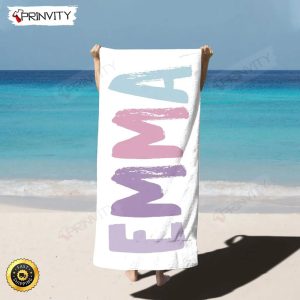 Personalized Beach Towel Custom Name Background And Font Best Beach Towel For Quick Drying And Comfort Prinvity HD59605 2