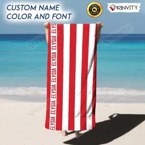 Personalized Beach Towel Custom Name Background And Font Best Beach Towel For Quick Drying And Comfort Prinvity HD60593 2
