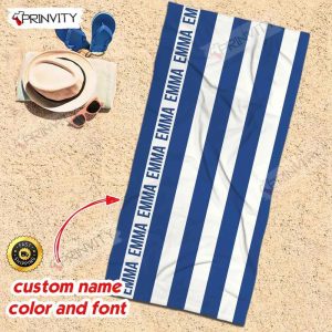 Personalized Beach Towel Custom Name Background And Font Best Beach Towel For Quick Drying And Comfort Prinvity HD60593 3