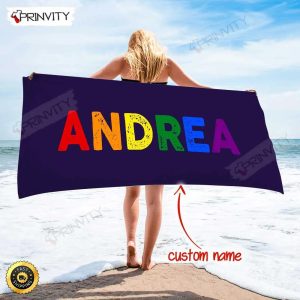 Personalized Beach Towel Custom Name Background And Font Best Beach Towel For Quick Drying And Comfort Prinvity HD70368 1