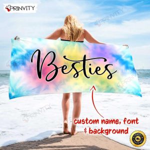 Personalized Beach Towel Custom Name Background And Font Best Beach Towel For Quick Drying And Comfort Prinvity HD71523 1