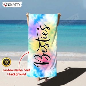 Personalized Beach Towel Custom Name Background And Font Best Beach Towel For Quick Drying And Comfort Prinvity HD71523 2
