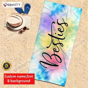 Personalized Beach Towel Custom Name Background And Font Best Beach Towel For Quick Drying And Comfort Prinvity HD71523 3