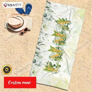 Personalized Beach Towel Custom Name Background And Font Best Beach Towel For Quick Drying And Comfort Prinvity HD72170 3