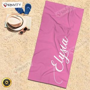 Personalized Beach Towel Custom Name Background And Font Best Beach Towel For Quick Drying And Comfort Prinvity HD73740 3