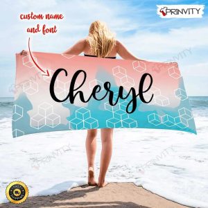 Personalized Beach Towel Custom Name Background And Font Best Beach Towel For Quick Drying And Comfort Prinvity HD73935 1
