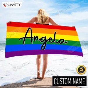 Personalized Beach Towel Custom Name Background And Font Best Beach Towel For Quick Drying And Comfort Prinvity HD82537 1
