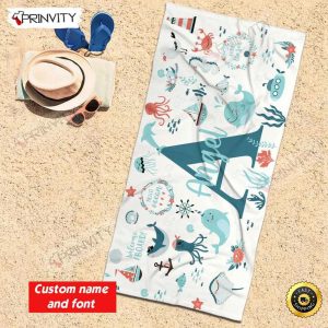Personalized Beach Towel Custom Name Background And Font Best Beach Towel For Quick Drying And Comfort Prinvity HD89469 3