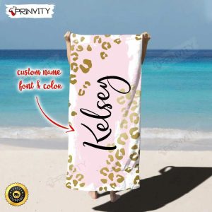 Personalized Beach Towel Custom Name Background And Font Best Beach Towel For Quick Drying And Comfort Prinvity HD90547 2