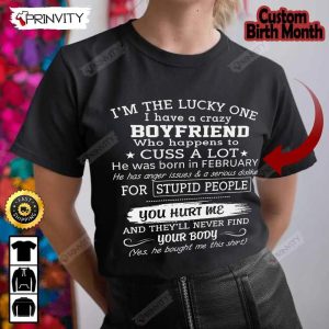 Personalized Birth Month Boyfriend T Shirt Gifts For Valentines Day 2023 Best Gift For Girlfriend Unisex Hoodie Sweatshirt Long Sleeve Prinvity HDCom0110 1