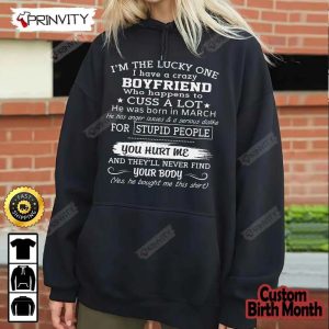 Personalized Birth Month Boyfriend T Shirt Gifts For Valentines Day 2023 Best Gift For Girlfriend Unisex Hoodie Sweatshirt Long Sleeve Prinvity HDCom0110 5