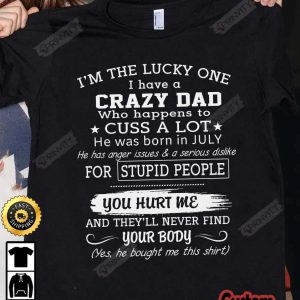 Personalized Birth Month Crazy Dad T Shirt Gifts For Fathers Day 2023 Best Gift For Your Son And Daughter Unisex Hoodie Sweatshirt Long Sleeve Prinvity HDCom0116 2