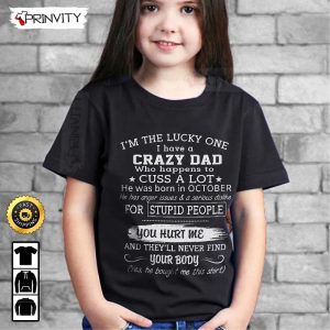Personalized Birth Month Crazy Dad T Shirt Gifts For Fathers Day 2023 Best Gift For Your Son And Daughter Unisex Hoodie Sweatshirt Long Sleeve Prinvity HDCom0116 5