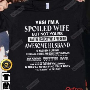 Personalized Birth Month Husband T-Shirt, Spoiled Wife, Gifts For Valentine’s Day 2023, Best Gift For Your Wife, Unisex Hoodie, Sweatshirt, Long Sleeve – Prinvity
