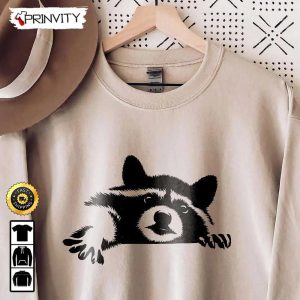 Raccoon T Shirt Cute Raccoon Tee Raccoon Graphic Tee Animal Lover Animal Gift Raccoon Lover Gift Unisex Hoodie Sweatshirt Long Sleeve Prinvity 1 1