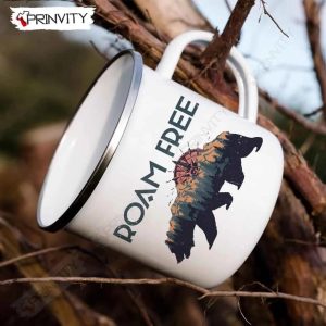 Roam Free Bear Camping 12oz Camping Cup RV Park Campsite Gifts For Camping Lover Prinvity HD014 3