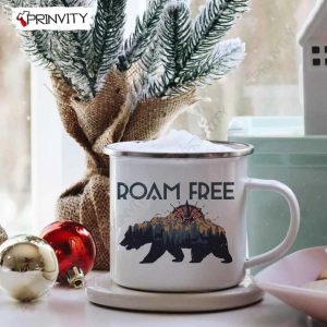 Roam Free Bear Camping 12oz Camping Cup RV Park Campsite Gifts For Camping Lover Prinvity HD014 4