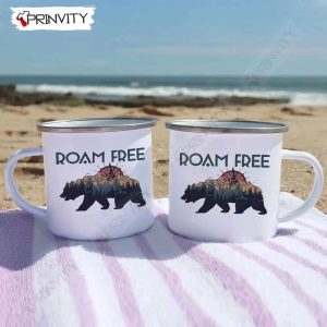 Roam Free Bear Camping 12oz Camping Cup RV Park Campsite Gifts For Camping Lover Prinvity HD014 5