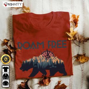 Roam Free Bear Camping T Shirt RV Park Campsite Gifts For Camping Lover Unisex Hoodie Sweatshirt Long Sleeve Prinvity HD014 3