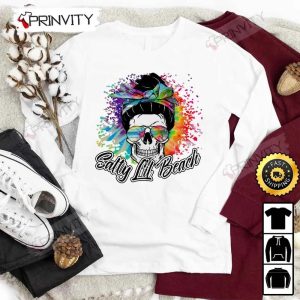Salty Lil Beach Summer Skull Girl T Shirt Unisex Hoodie Sweatshirt Long Sleeve Prinvity HD005 4