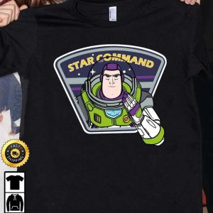 Star Command Buzz Lightyear T Shirt Disney Pixar Toy Story Unisex Hoodie Sweatshirt Long Sleeve Prinvity HD003 3